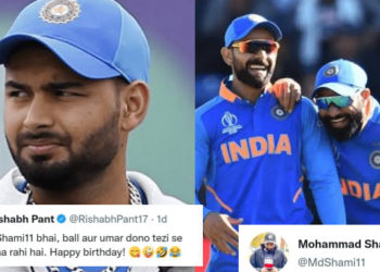 मोहम्मद शमी के बालों और उम्र पर खिल्ली उड़ाना चाहते थे ऋषभ पंत, शमी ने कर दिया उनको ही ट्रोल