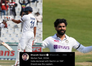 रविंद्र जडेजा के दोहरे शतक से पहले पारी घोषित, ट्विटर यूजर्स ने रोहित और द्रविड़ पर जमकर निकाली भड़ास