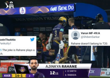 पंजाब के खिलाफ अंजिक्य रहाणे फिर से सस्ते में हुए आउट, लोगों ने कहा “टी20 खेलने के लायक नहीं”