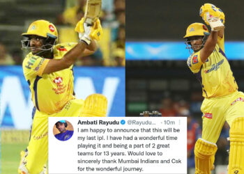 अंबाती रायडू ने किया आईपीएल से संन्यास का ऐलान, फिर डिलीट कर दिया ट्वीट