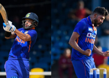 धवन के 97 रनों और सिराज के बेहतरीन आखिरी ओवर के दम पर भारत 3 रन से जीता