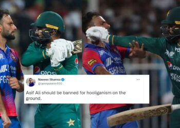 आउट होने के बाद गेंदबाज को आसिफ अली ने मारा घूसा, बैन करने की उठी मांग