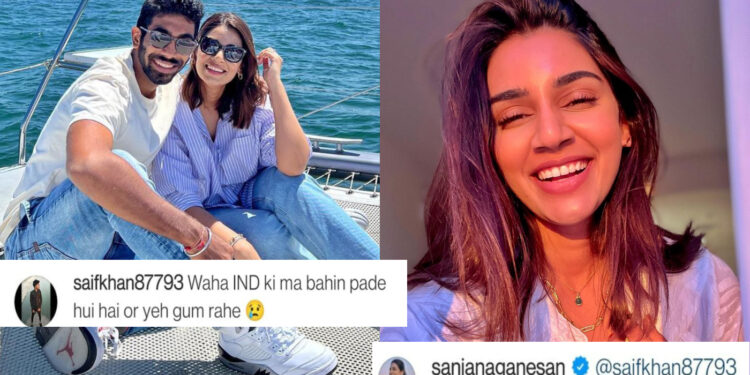 जसप्रीत बुमराह के घूमने पर तंज कसने वाले को पत्नी संजना ने कहा- दिखता नहीं क्या चोमू आदमी