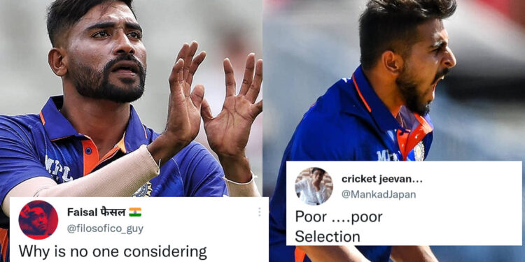 टी20 वर्ल्ड कप 2022 के लिए उमरान और सिराज को ऑस्ट्रेलिया ले जाने के फैसले पर बीसीसीआई पर भड़के फैंस