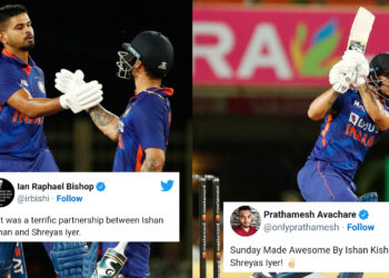 ईशान किशन (93) और श्रेयस अय्यर (113*) ने तोड़ा सचिन और द्रविड़ का रिकॉर्ड, ट्विटर पर प्रतिक्रियाओं की बारिश