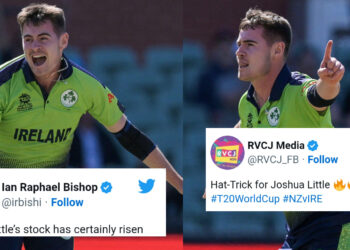 आयरलैंड के तेज गेंदबाज जोश लिटिल ने ली न्यूज़ीलैंड के खिलाफ हैट्रिक, लोगों ने सोशल मीडिया पर दी प्रतिक्रिया