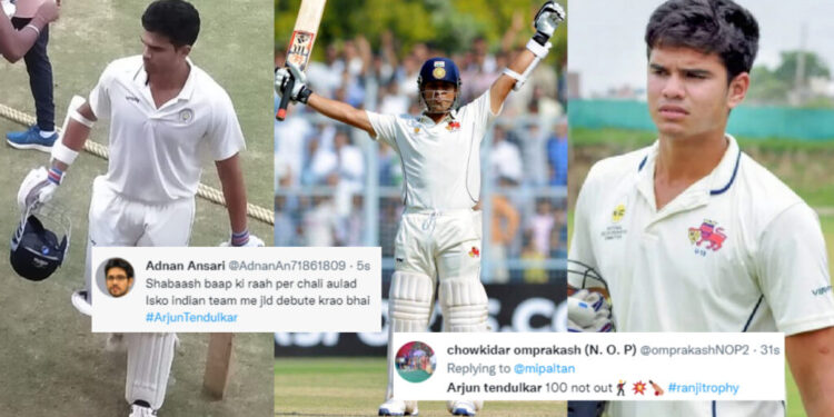 पिता सचिन की तरह अर्जुन तेंदुलकर ने भी जड़ा अपने पहले रणजी मैच में शानदार शतक