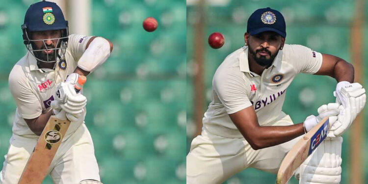 चेतेश्वर पुजारा के 90 और श्रेयस अय्यर की नाबाद 82 रनों की पारी ने पहले दिन भारत को अच्छी स्थिति में पहुंचाया