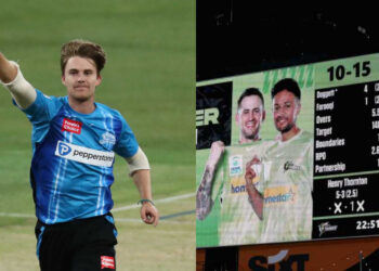 ऑस्ट्रेलिया की बिग बैश लीग में सिडनी थंडर्स की पूरी टीम 6 ओवरों के अंदर 15 रनों पर हुई ऑल आउट