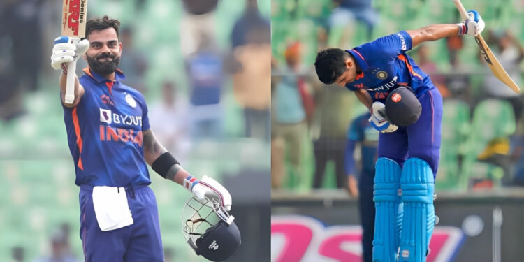 विराट कोहली ने जड़े 110 गेंदो में नाबाद 166 रन , शुभमन गिल ने भी ठोका सैकड़ा, भारत ने बनाया विशाल स्कोर