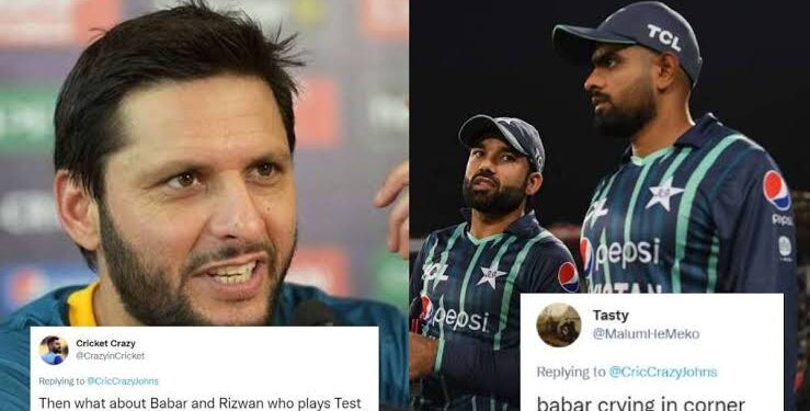 नए चयनकर्ता शाहिद अफरीदी ने कहा – 135 से कम स्ट्राइक रेट तो टी20 में जगह नहीं, बाबर और रिज़वान उड़ा मजाक