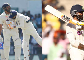 ऑस्ट्रेलिया के खिलाफ पहले टेस्ट में भारत ने ली विशाल बढ़त, रोहित का शतक व जडेजा और अक्षर ने जड़े पचासे